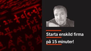 Starta enskild firma företag på 15 minuter [upl. by Niassuh659]