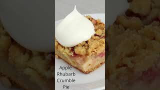 Apple Rhubarb Crumble Pie Recipe shorts [upl. by Addis269]