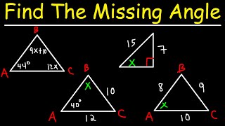 How To Calculate The Missing Angle In a Triangle [upl. by Douty]