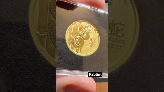 Media onza de oro 2025 Serpiente Perth mint serie lunar III pablini bullion numismatica oro [upl. by Netsoj]