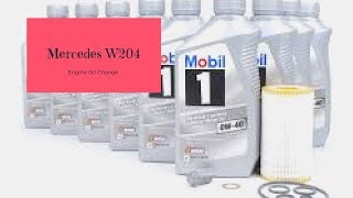 HOW TO CHANGE ENGINE OIL ON MERCEDES W204  Why Does Mercedes Charge so MUCH [upl. by Loux]