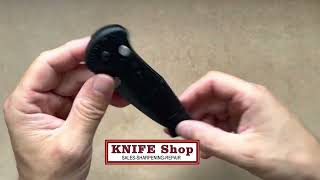 Benchmade Claymore Tanto Automatic Knife Black Grivory 36quot Black 9071BK [upl. by Etnaud512]