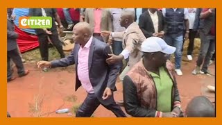 Moses Kuria Heckled Chased Away and Almost Beaten in Muranga During MCA Mark Burial Ceremony [upl. by Imoin]