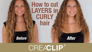 How to cut LAYERS in CURLY hair Layered hairstyle [upl. by Hen173]