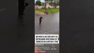 MOTORISTA ENFURECIDO 😡 DESTRÓI A MOTO  shorts [upl. by Anazus]