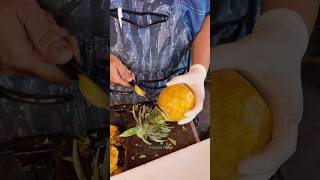 Honey Pineapple Cutting Skill Fruits Cutting Skill [upl. by Akiaki502]