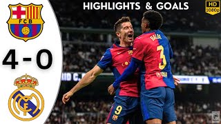 Real Madrid Vs Barcelona 0 4 Full Match Highlights ✓ 27th October 2024 All Goals [upl. by Zwiebel]