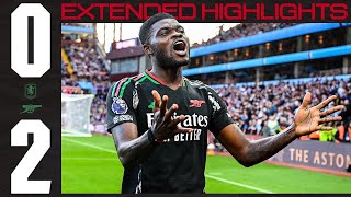 EXTENDED HIGHLIGHTS  Aston Villa vs Arsenal 02  Trossard amp Partey score in away victory [upl. by Llenra304]