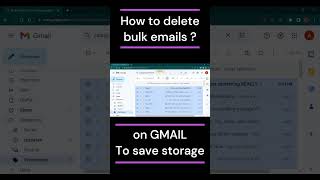 How to delete bulk emails on gmail [upl. by Silloh]