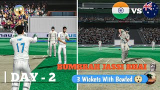 INDIA vs AUSTRALIA 1ST TEST MATCH😲 Bumbrah Take 3 Wickets With Bowled🗿 🤯 Real Cricket Swipe Gameplay [upl. by Berg]