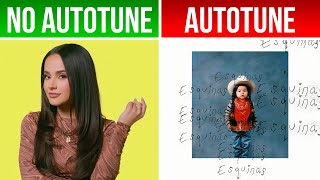 Becky G DannyLux CRIES IN SPANISH  AUTOTUNE VS NO AUTOTUNE Genius [upl. by Nna657]