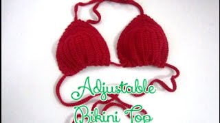 How to Crochet Adjustable Bikini Top [upl. by Adiol606]