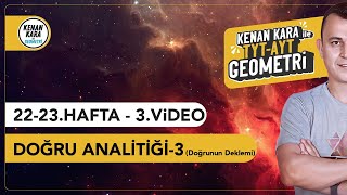 Doğru Analitiği3  GEOMETRİ KONU ANLATIMI 2024 Tayfa TYTAYT [upl. by Shuma]