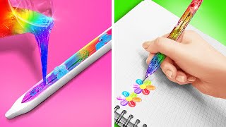 ASTUCES SCOLAIRES GÉNIALES  Créations DIY en résine époxy  Créations pour vous par 123 GO Series [upl. by Serdna]