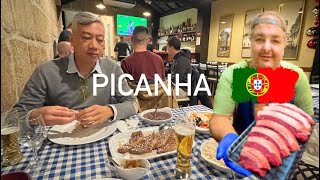 Lisbon To Porto Tour Gastronomy 🇵🇹 What To Eat  Poco Alentejano con Almejas  Picanha 1 [upl. by Enailil]