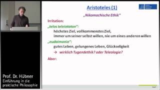 Praktische Philosophie 4b Tugendethik  Aristoteles 1 [upl. by Hastie861]