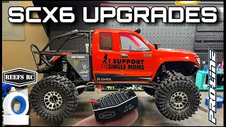 Axial SCX6 Upgrades Reefs EZBEC ProLine Trepador Tires amp Dual Stage Foams Pt 3 [upl. by Nodnas54]