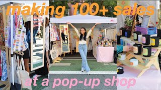 how I made over 100 sales at my most successful popup shop  small business owner vendor vlog [upl. by Seadon716]