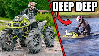 Giant FOURWHEELER VS FLOODED BACKYARD [upl. by Sale971]