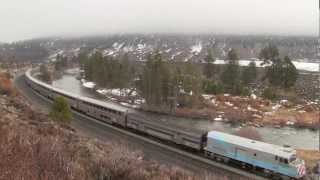 Very Rare F40 Cabbage Engine On Amtrak California Zephyr Glenshire California [upl. by Pegasus]