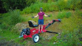 Digging BUNKER with HARBOUR FREIGHT towable trencher [upl. by Moffit254]