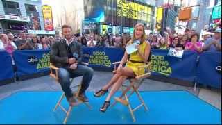 Lara Spencer  yellow dress and strappy high heels  August 142014 [upl. by Sjoberg]