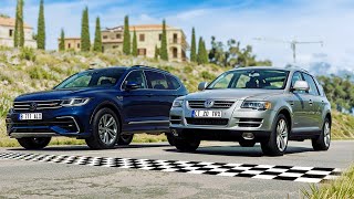 TEST TIGUAN vs TOUAREG 60 V12 pe BeamNGDrive [upl. by Nelle]