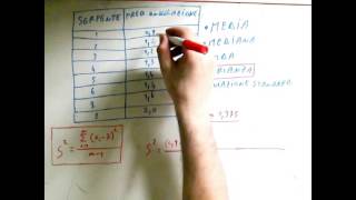 CORSO DI STATISTICA  LEZIONE 2  CAPITOLO 1  PARTE 2  VARIANZA DEVIAZIONE STANDARD ECC [upl. by Lorac]