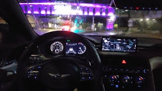 2022 Genesis G70  Night Drive POV [upl. by Dorca]