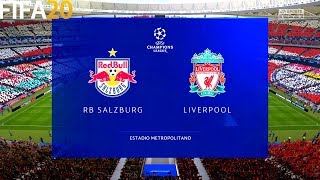 Salzburg vs Liverpool  UCL UEFA Champions League  Full Gameplay  FIFA 20 [upl. by Tengler]