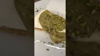 Trying pistachio cheesecake italy food [upl. by Aimahs]