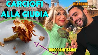 COME FARE I CARCIOFI ALLA GIUDIA PERFETTI😱😋 co nonna Emma [upl. by Zelda]