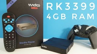 Yundoo Y8 Android TV Box REVIEW  RK3399 4GB RAM  Fastest TV Box available [upl. by Ahseenat]