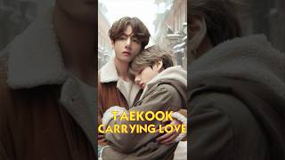 Taekook Carrying Love 2 taekook taekookshorts taekooklovestory How V amp Jungkook love each other [upl. by Nirrak54]