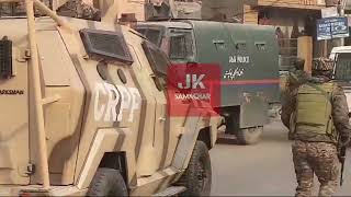 Encounter has started between militants and security forces in Khanyar area of Srinagar district [upl. by Aihsenad]