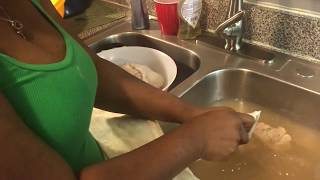 Cleaning chitterlings and hog maws day 5 [upl. by Nomi]