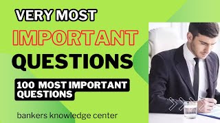 Sub staff to clerical promotion exam  part 1 100 most impotant banking awerness questions [upl. by Rammus]