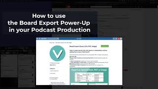 Board Export for Trello Podcast Workflow Demo [upl. by Nirrej]