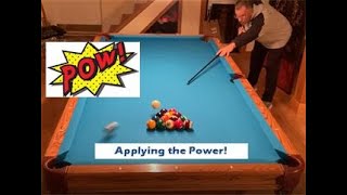 APPLY THE POWER  Straight Pool Break Shot [upl. by Esirahs198]