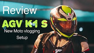 AGV K1S REVIEW  NEW MOTOVLOGING SETUP 2024  Zx6ragvhelmets [upl. by Onitselec]