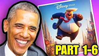 US Presidents React to PRESIDENTS in Disney Cartoons AI Movies 😰 PART 16 [upl. by Mose330]