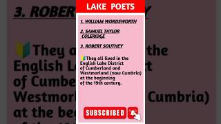 Lake poets in english literature  oavstgtenglish  emrstgtenglishenglishliterature [upl. by Astrid471]