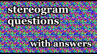 stereogram with answersmagic eye picturehidden questions [upl. by Melonie]