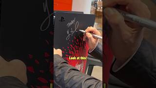 Yuri Lowenthal signs the SpiderMan PS5 console controller and more spiderman2ps5 spiderman [upl. by Chancelor]