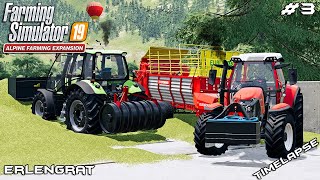 Grass silage harvest in ALPS  Animals on Erlengrat  Farming Simulator 19  Episode 3 [upl. by Bej935]