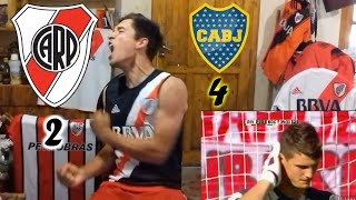 RIVER 2  Boca 4  Reacciones de un Hincha  Fecha 13 [upl. by Nahs]