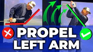 How To Propel Your Left Arm In The Backswing Straight And Wide [upl. by Apfel]