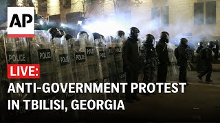 LIVE Antigovernment protest in Tbilisi Georgia [upl. by Enamrahs806]