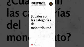 ¿Cuáles son las categorías del monotributo [upl. by Ligetti687]