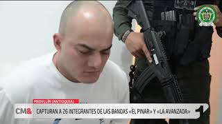 Golpe a la extorsión 26 capturados en Medellín [upl. by Adnorahc538]